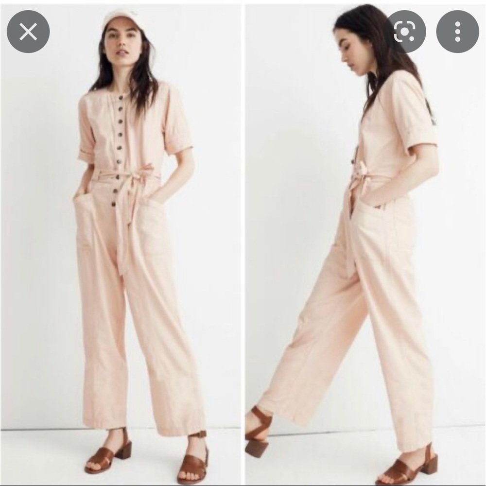 Madewell Top-Stitched Coverall Jumpsuit